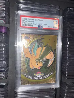 Pokemon 2000 Topps Chrome Dragonite Card Psa 7 - Image 4