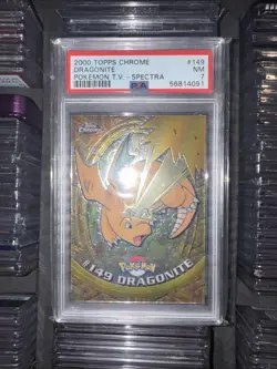 Pokemon 2000 Topps Chrome Dragonite Card Psa 7 - Image 5