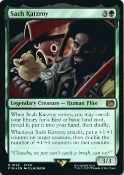 MTG Sazh Katzroy Foil NM FINAL FANTASY Magic 199 - Image 1