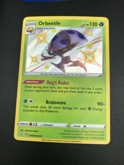 Orbeetle SV009/SV122 SHINY HOLO ULTRA RARE SWSH Shining Fates Pokemon NM 2021 - Image 1