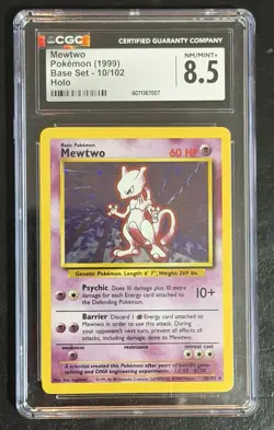 Mewtwo Pokemon 1999 Base Set Holo CGC 8.5 - Image 1