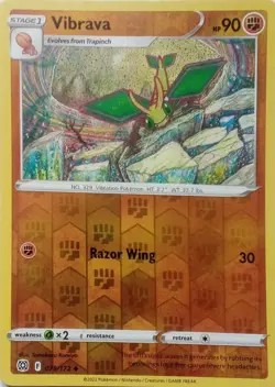 VIBRAVA - REVERSE HOLO - BRILLIANT STARS - POKEMON CARD - 075/172 - Image 1