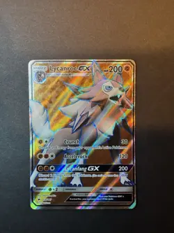 Lycanroc GX 136/147 SM Burning Shadows Near Mint Pokemon TCG Full Art Ultra Rare - Image 1