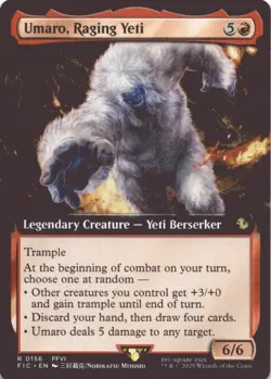 MTG Umaro, Raging Yeti (Extended Art) Normal NM Commander: FINAL FANTASY Magic 1 - Image 1