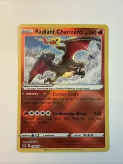 Radiant Charizard 020/159 Radiant Rare 2023 Pokemon Crown Zenith Card NM+ - Image 1