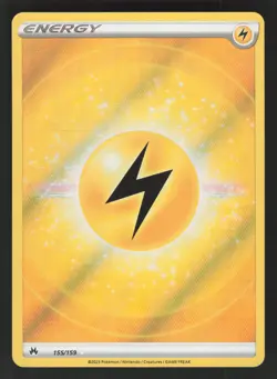 Lightning Energy 155/159 Textured Pokemon TCG Crown Zenith NM - Image 1