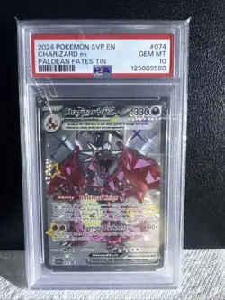 Pokemon TCG Charizard EX SVP-074 PSA 10 Paldean Fates - Image 1