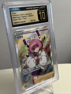 Pokemon Klara Trainer 082/070 Peerless Fighters Full Art Holo CGC 10 PRISTINE 10 - Image 2
