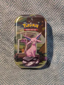 Pokemon TCG: Scartlet & Violet Prismatic Evolutions Mini Tin Espeon New/Sealed - Image 1