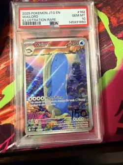 2025 Pokemon JTG EN-Journey Together Wailord Illustration Rare PSA 10 #162 - Image 1