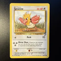 FREE SHIPPING Spearow 92/130 Base Set 2 Pokemon TCG LP - Image 1