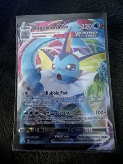 Pokemon TCG Vaporeon VMAX Evolving Skies Holo Ultra Rare - Image 1