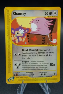Chansey 072/165 Expedition Base Set Regular WOTC Vintage 2002 Pokemon TCG LP ++ - Image 1