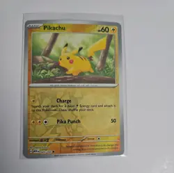 Pokemon TCG Pikachu 025/165 Reverse Holo Scarlet & Violet 151 - Image 1