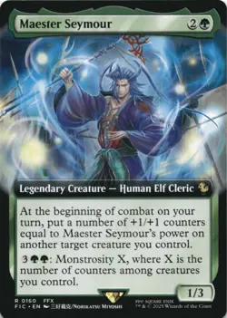 MTG Maester Seymour (Extended Art) Normal NM Commander: FINAL FANTASY Magic 160 - Image 1