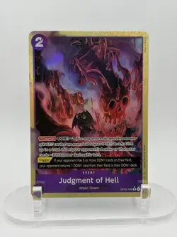 Judgement of Hell OP02-089 Alt Art Rare One Piece PRB-01 NM ENGLISH - Image 1