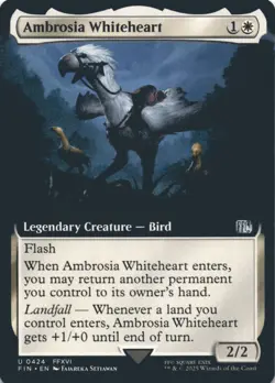 MTG Ambrosia Whiteheart (Extended Art) Normal NM FINAL FANTASY Magic 424 - Image 1