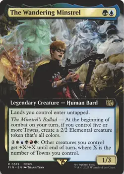 MTG The Wandering Minstrel (Extended Art) Normal NM FINAL FANTASY Magic 515 - Image 1