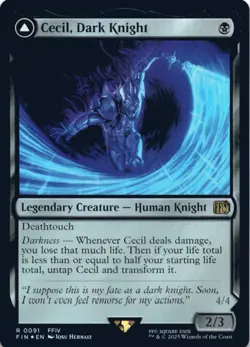MTG Cecil, Dark Knight Foil NM FINAL FANTASY Magic 91 - Image 1