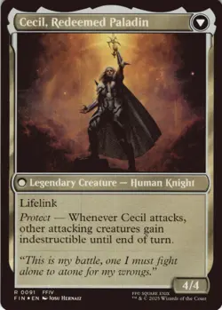 MTG Cecil, Dark Knight Foil NM FINAL FANTASY Magic 91 - Image 2