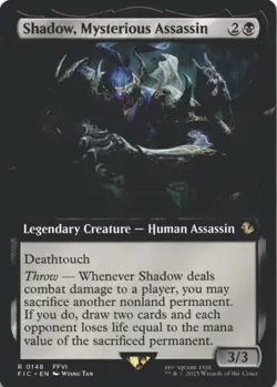 MTG Shadow, Mysterious Assassin (Extended Art) Normal NM Commander: FINAL FANTAS - Image 1
