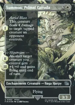 MTG Summon: Primal Garuda (Borderless) Foil NM FINAL FANTASY Magic 360 - Image 1