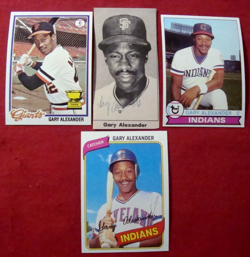 GARY ALEXANDER SIGNED PHOTO & 3 BASEBALL CARDS SAN FRANCISCO GIANTS - Cleveland - Image 1