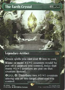 MTG The Earth Crystal (Borderless) Foil NM FINAL FANTASY Magic 342 - Image 1