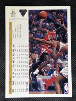 1991 Upper Deck MICHAEL JORDAN Card 44 Chicago Bulls HOF - Image 2