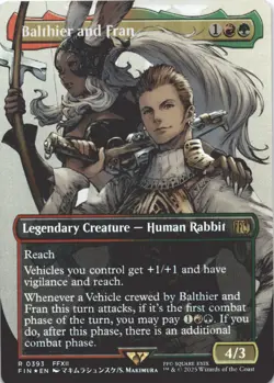 MTG Balthier and Fran (0393) (Borderless) Foil NM FINAL FANTASY Magic 393 - Image 1