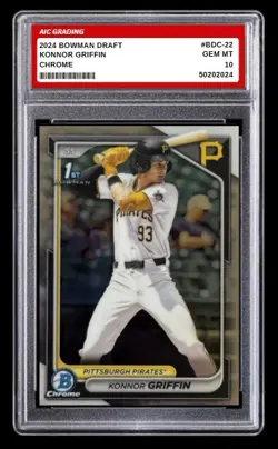 2024 Konnor Griffin 1st Bowman Chrome Draft Rookie Card #BDC-22 Graded 10 - Image 1