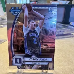 Cooper Flagg Rookie Card -2024-25 Bowman University Chrome #16 -Duke Blue Devils - Image 1