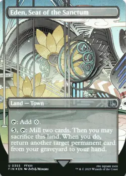 MTG Eden, Seat of the Sanctum (Borderless) Foil NM FINAL FANTASY Magic 355 - Image 1