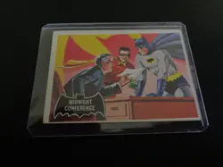 1966 Topps Batman Black Bat #4 The Bat Signal Vintage Trading Card-MINTY-LOOK - Image 1