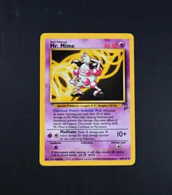 LP+ Mr. Mime Reg. 27/130 Base Set 2 Pokemon Card - Image 1