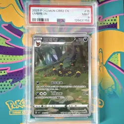 Pokemon TCG Umbreon 2025 CBB2 CS #15 PSA 9 Mint Regular Card - Image 1
