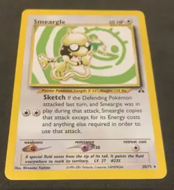 Smeargle Non Holo 30/75 Rare Neo Discovery Set Pokemon Card WOTC Vintage 2001 - Image 1