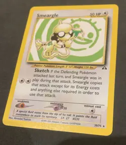 Smeargle Non Holo 30/75 Rare Neo Discovery Set Pokemon Card WOTC Vintage 2001 - Image 2