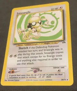 Smeargle Non Holo 30/75 Rare Neo Discovery Set Pokemon Card WOTC Vintage 2001 - Image 4