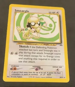 Smeargle Non Holo 30/75 Rare Neo Discovery Set Pokemon Card WOTC Vintage 2001 - Image 5