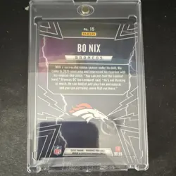 2025 Panini Phoenix Thunderbirds Bo Nix Denver Broncos Insert Card #15 - Image 2