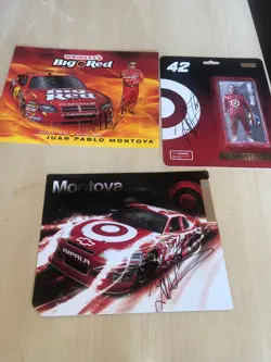 LOT of 3 Juan Pablo Montoya #42 AUTOGRAPHED SIGNED Target/Big Red Hero Cards N10 - Image 1