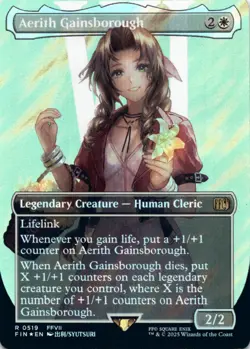 MTG Aerith Gainsborough (Borderless) (Surge Foil) Foil NM FINAL FANTASY Magic 51 - Image 1
