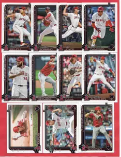 2025 Topps 1, 2, Update Los Angeles Angels Team Set 35 cards, Mike Trout, Neto - Image 3