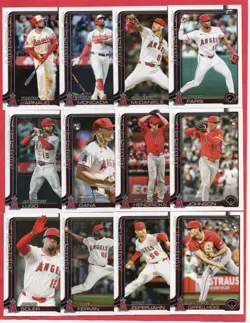 2025 Topps 1, 2, Update Los Angeles Angels Team Set 35 cards, Mike Trout, Neto - Image 4