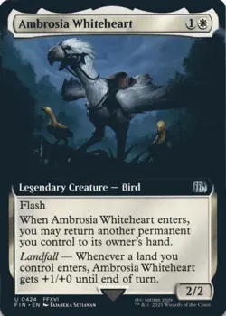 MTG Ambrosia Whiteheart (Extended Art) Normal NM FINAL FANTASY Magic 424 - Image 1