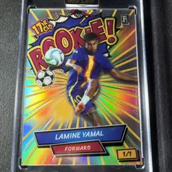2024 WILD CARD LAMINE YAMAL Gold/Silver 1/1 -SSP (RC) IN SEALED CASE Rookie 17yo - Image 1