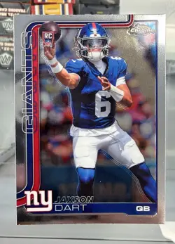2025 Topps Chrome Jaxon Dart Base Rookie Card #306 New York Giants - Image 1