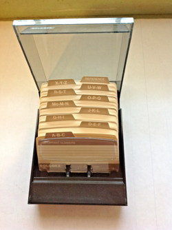 VTG Rolodex Desk Organizer Model S 320 C Petite Plastic W/ Blank Cards Organize - Image 2