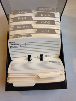 VTG Rolodex Desk Organizer Model S 320 C Petite Plastic W/ Blank Cards Organize - Image 4